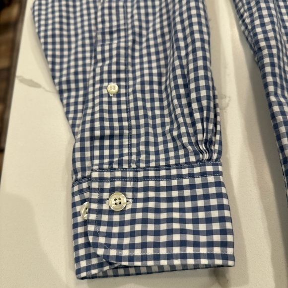 Brooks Brothers Mens Original Polo Shirt Size M Blue Check Button Down Career - Picture 5 of 12